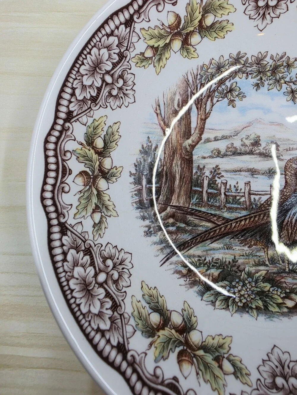 Victorian English Pottery Homeland Pattern Cereal Soup Bowl Edward Challinar